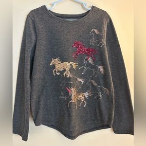 SONOMA Girls Graphic Tee With Sequin Horses